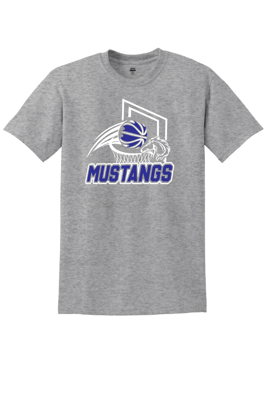 Mustangs Short Sleeve T-Shirt (Youth) gray
