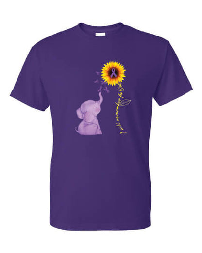 I Will Remember For You Short Sleeve T-Shirt purple