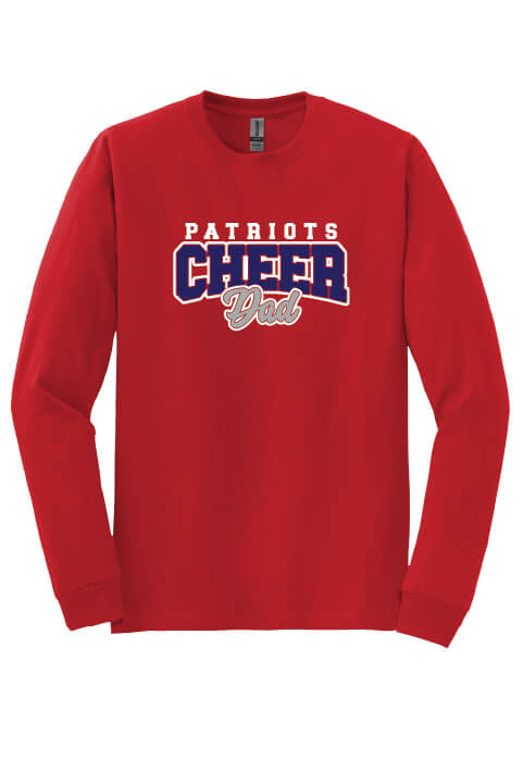 Cheer Dad Long Sleeve T-Shirt red