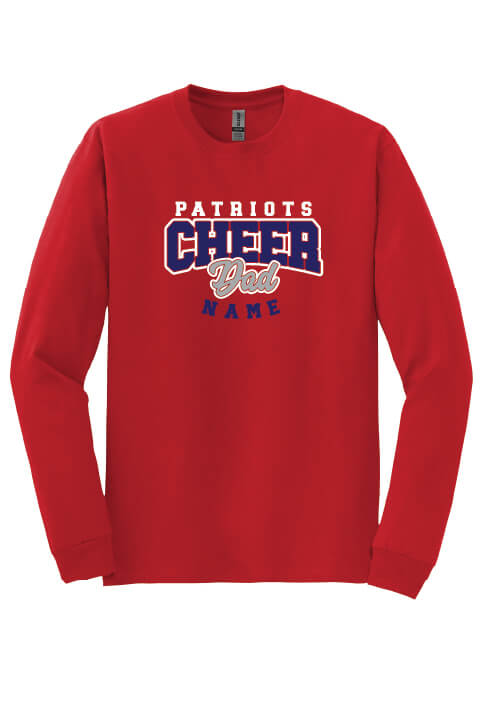 Cheer Dad Long Sleeve T-Shirt red