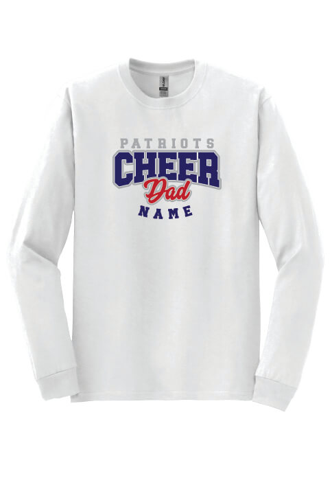 Cheer Dad Long Sleeve T-Shirt white