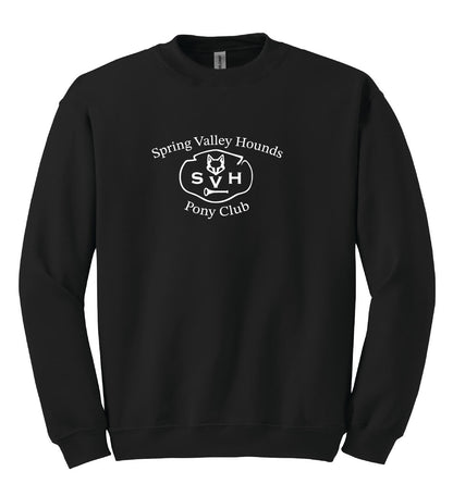 Spring Valley Pony Crewneck Sweatshirt (Gildan, Adult) black