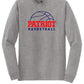 Patriots Basketball Long Sleeve T-Shirt (Youth) gray