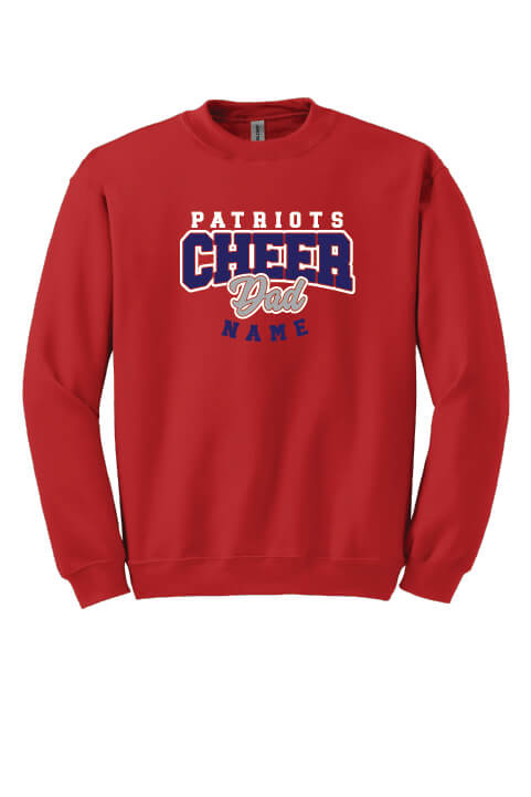 Cheer Dad Crewneck Sweatshirt red