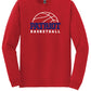 Patriots Basketball Long Sleeve T-Shirt (Youth) red
