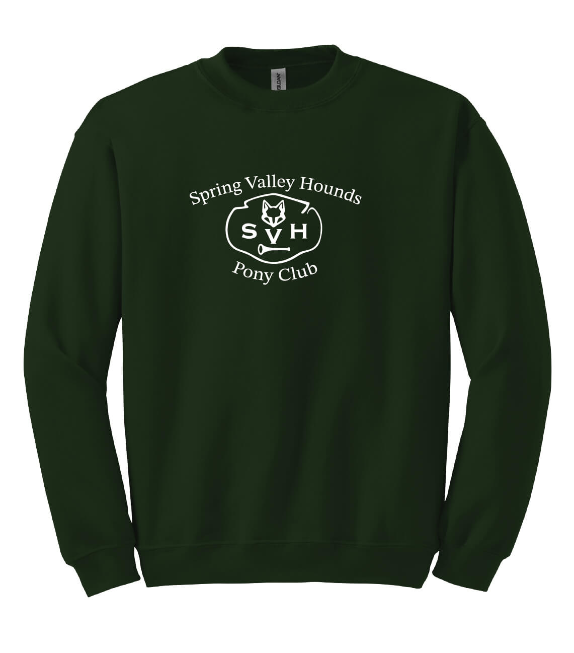 Spring Valley Pony Crewneck Sweatshirt (Gildan, Adult) green