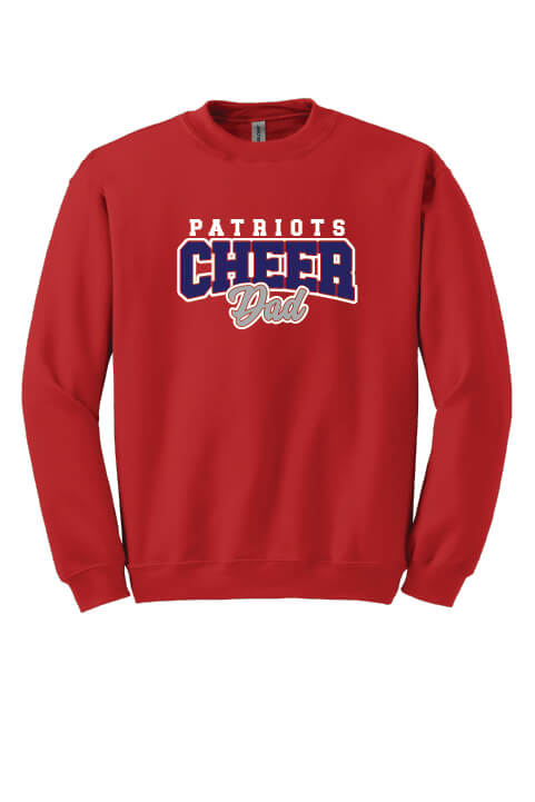 Cheer Dad Crewneck Sweatshirt red