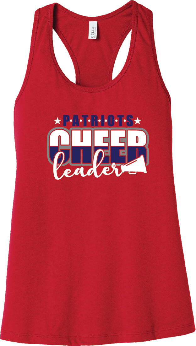 Patriots Cheerleader Racerback Tank red