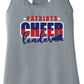 Patriots Cheerleader Racerback Tank gray