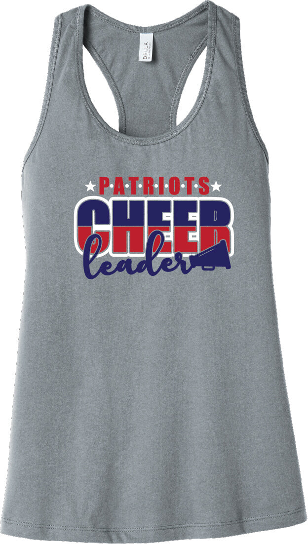 Patriots Cheerleader Racerback Tank gray