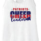 Patriots Cheerleader Racerback Tank white