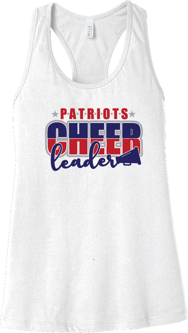 Patriots Cheerleader Racerback Tank white