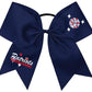 Cheer Bow Blue Patriots