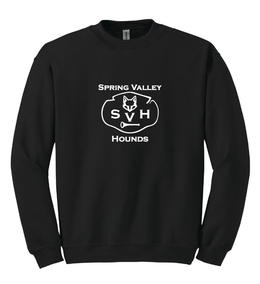 Spring Valley Hounds Crewneck Sweatshirt (Gildan, Adult) black