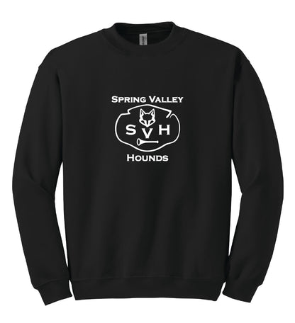 Spring Valley Hounds Crewneck Sweatshirt (Gildan, Adult) black