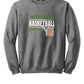 Youth Notre Dame Basketball Crewneck Sweatshirt gray-front