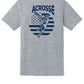 Lacrosse Flag Back Short Sleeve T-Shirt Adult