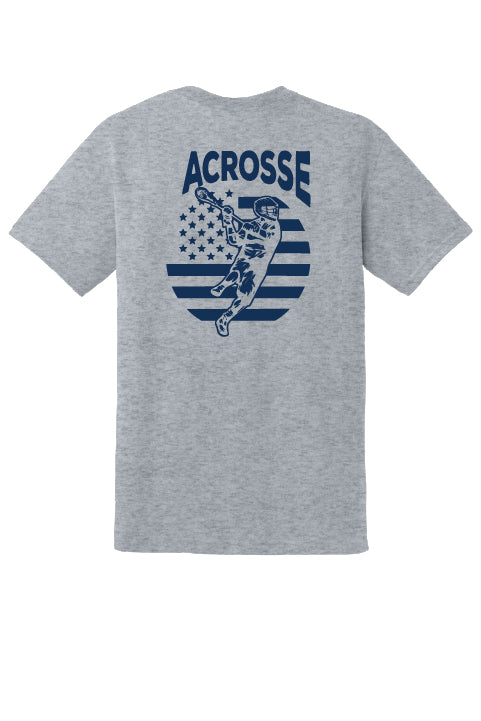 Lacrosse Flag Back Short Sleeve T-Shirt Adult