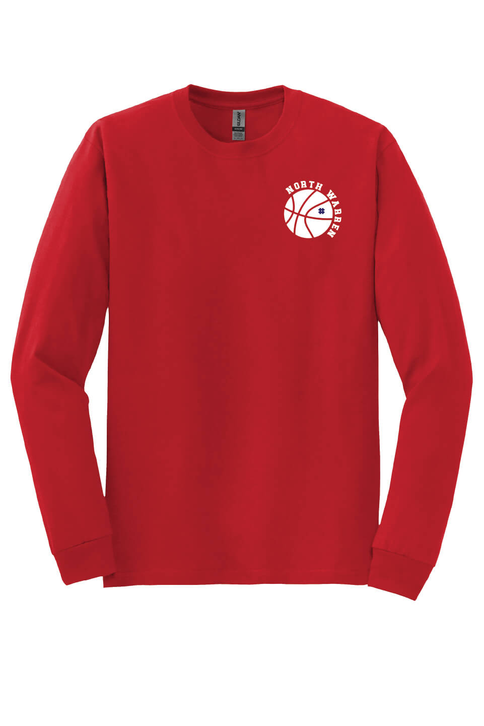 North Warren Basketball Long Sleeve T-Shirt (Youth) red