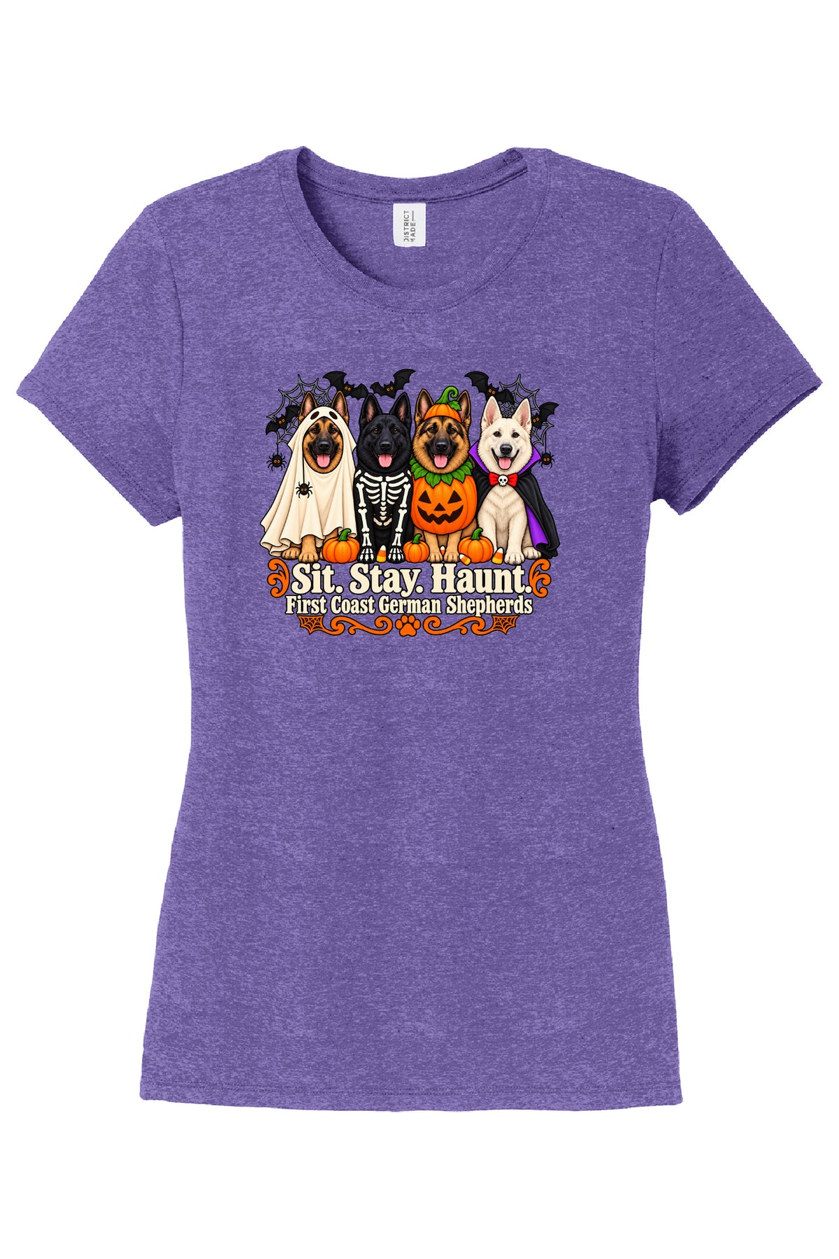 Sit. Stay. Haunt  Ladies Cut Short Sleeve T-Shirt
