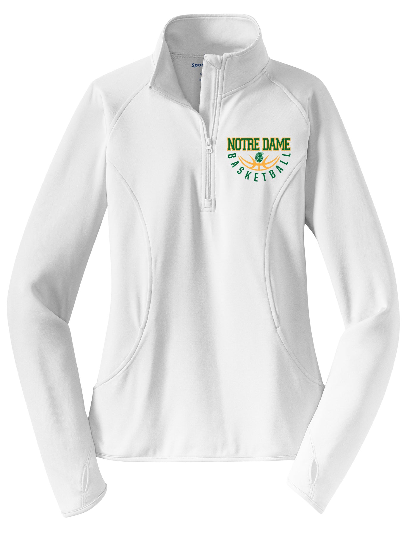 Notre Dame Basketball Ladies Sport Tek 1/4 Zip Pullover