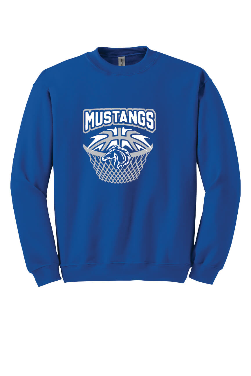 Mustangs Basketball Crewneck Sweatshirt (Youth) royal
