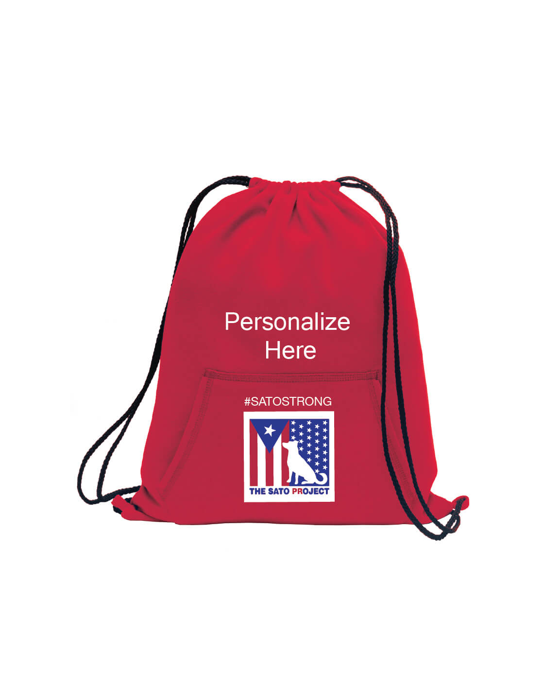 Personalized Cinch Pack red