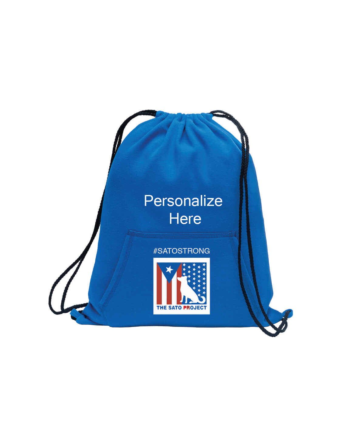 Personalized Cinch Pack blue