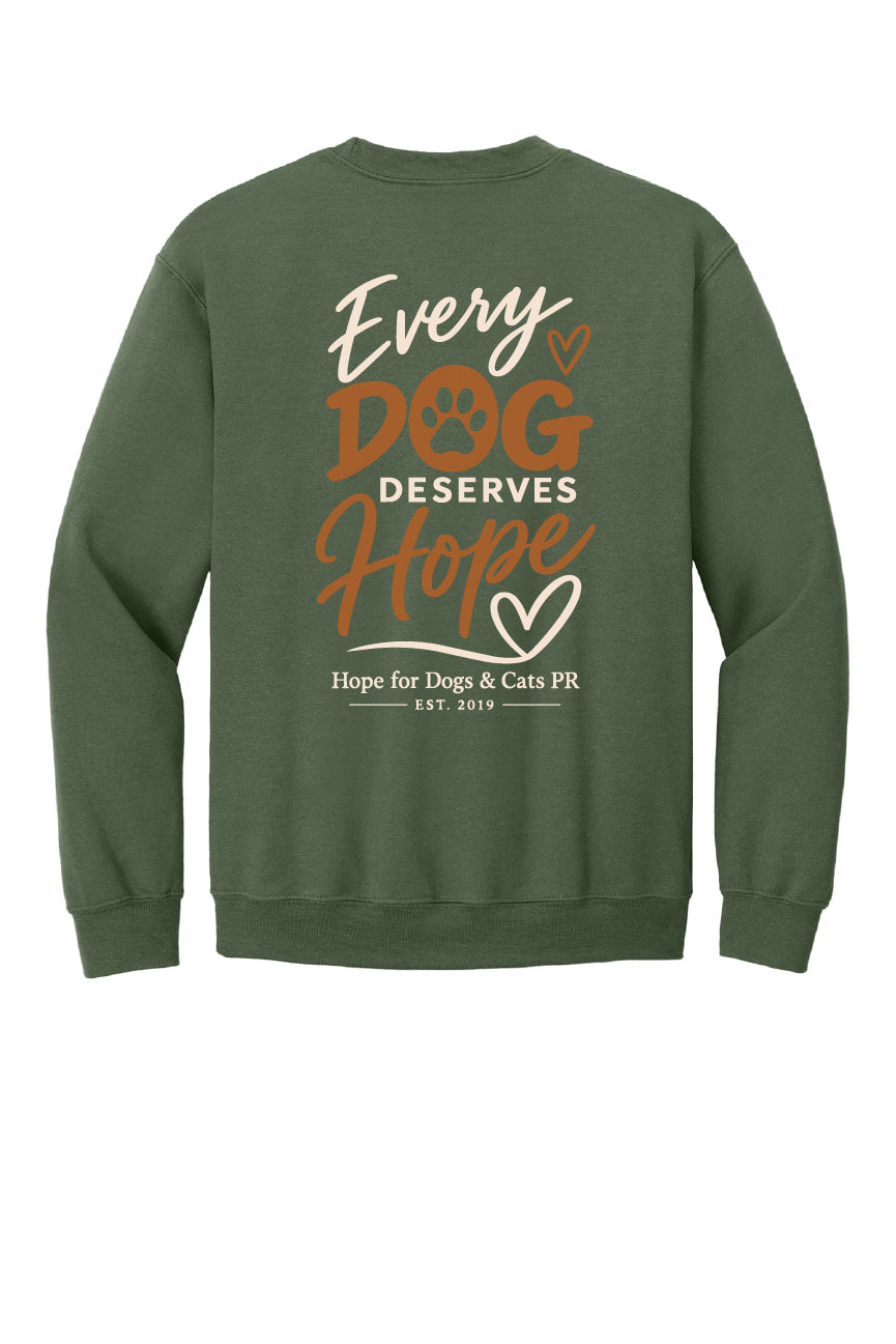 Every Dog Deserves Hope Crewneck Sweatshirt