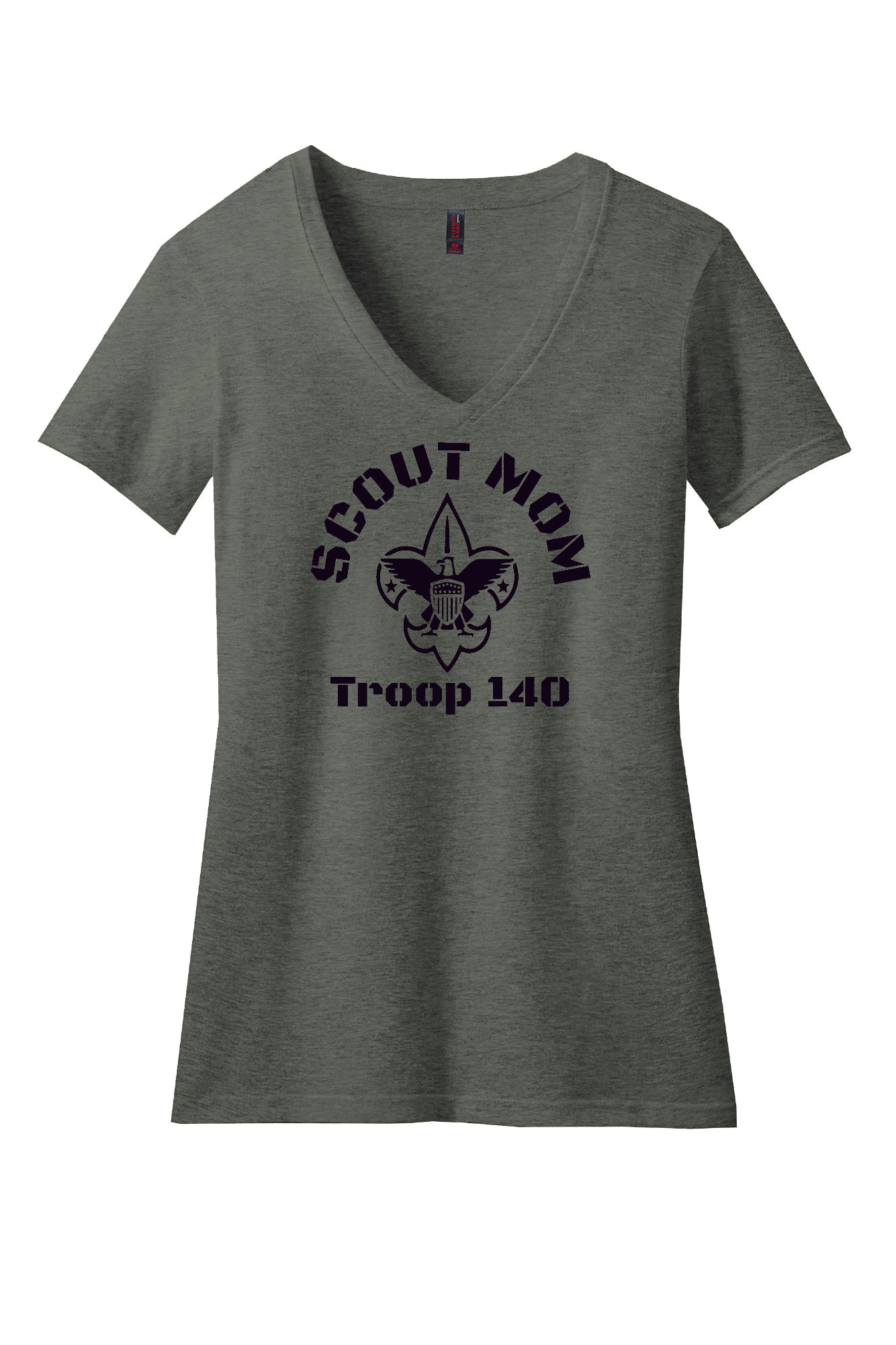 Scout Mom Ladies District CVC V-neck T-shirt