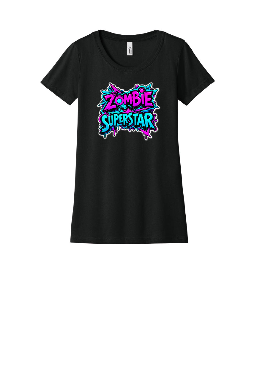 Neon Zombie Pop Ladies T-Shirt