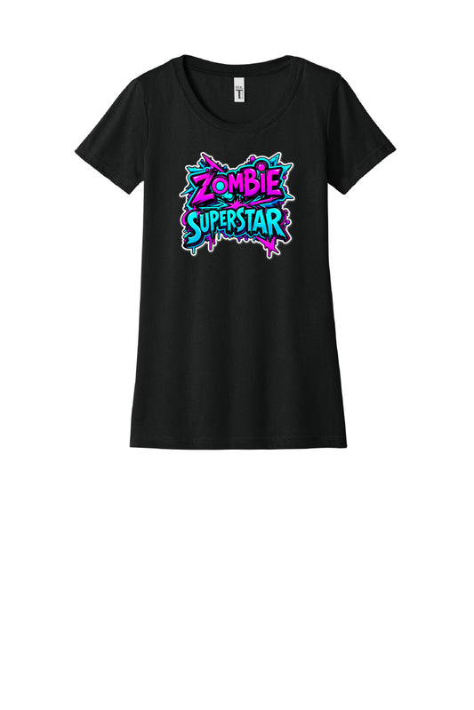 Neon Zombie Pop Ladies T-Shirt
