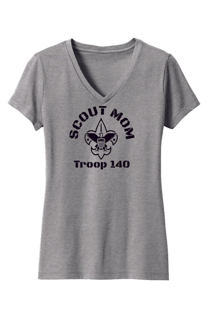 Scout Mom Ladies District CVC V-neck T-shirt