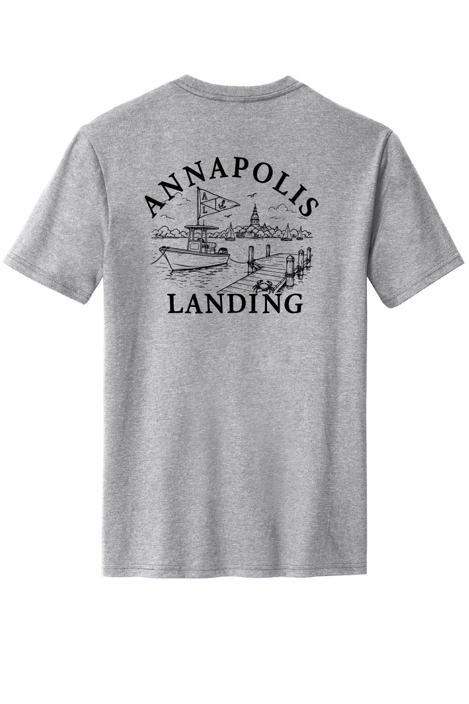 Annapolis Landing ~Boat Print Back~Short Sleeve T-shirt