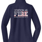 Sport Tek Ladies Zip Pullover navy back