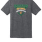 Spartans Softball Short Sleeve T-Shirt (Youth) gray, back