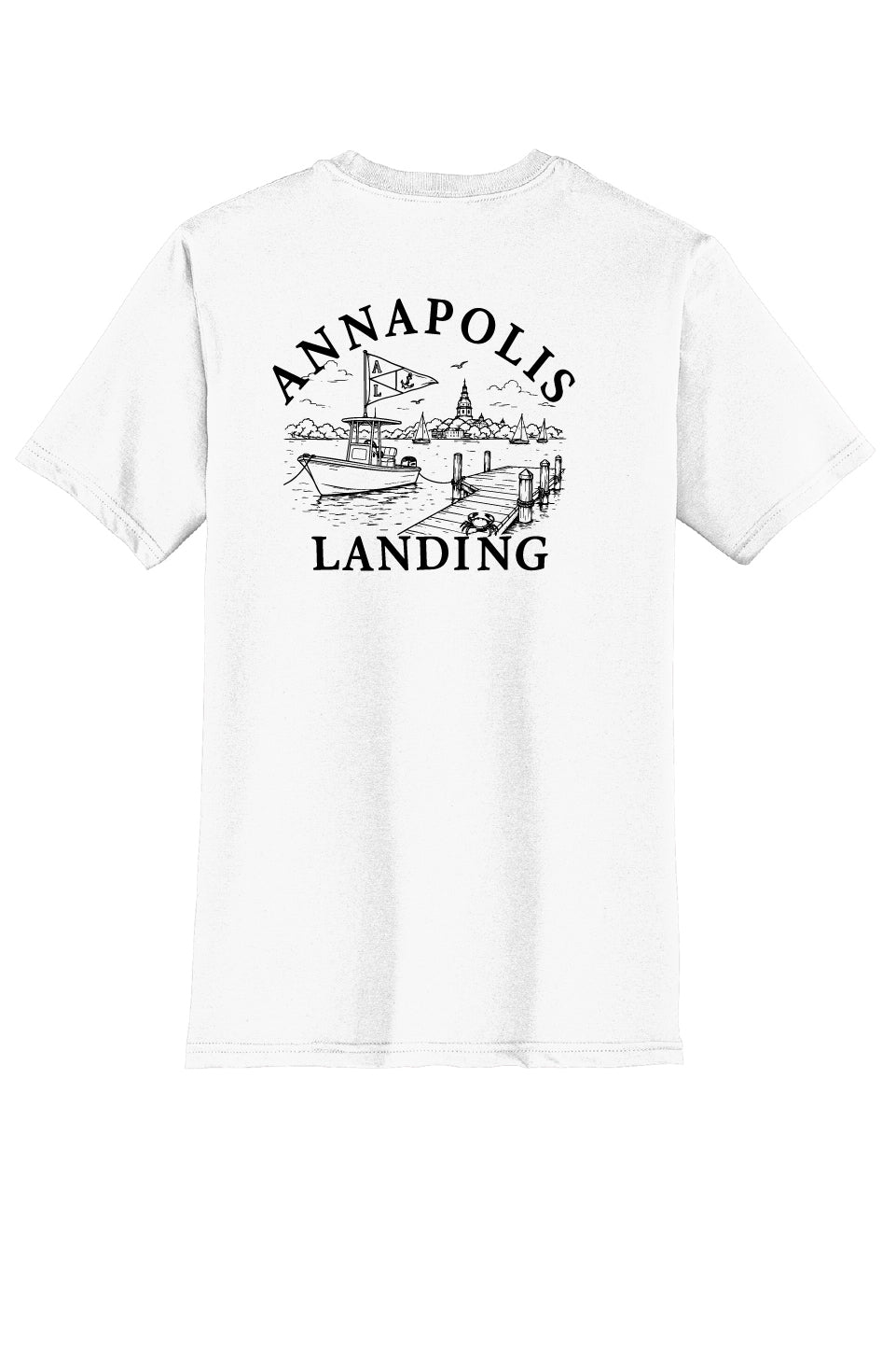 Annapolis Landing ~Boat Print Back~Short Sleeve T-shirt