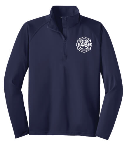 Sport Tek Mens Zip Pullover navy front