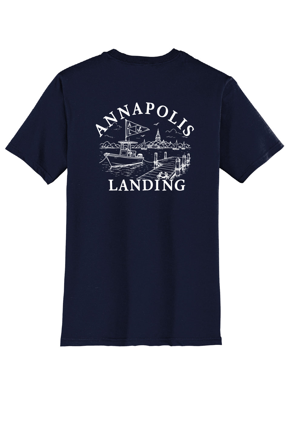 Annapolis Landing ~Boat Print Back~Short Sleeve T-shirt