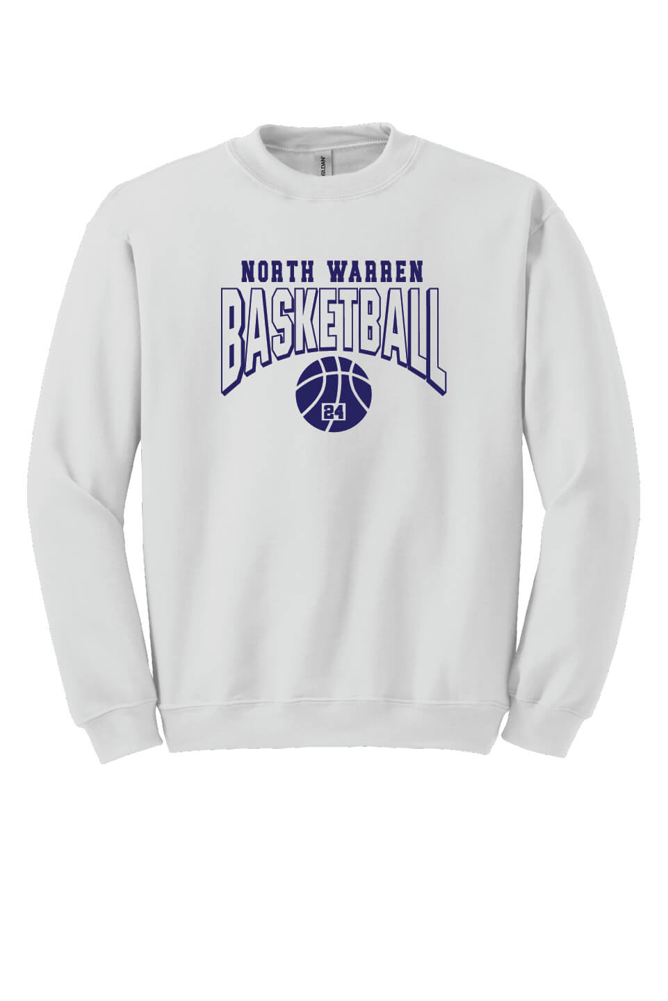 Basketball Crewneck Sweatshirt (Youth) white