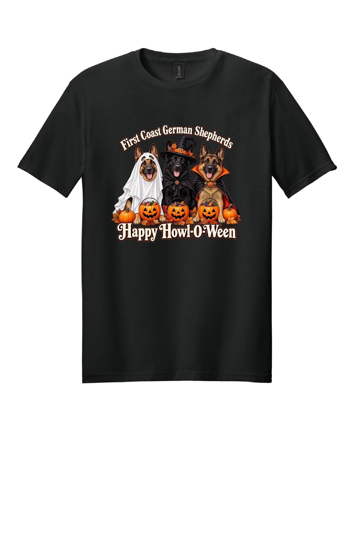 Happy Howl-O-Ween Short Sleeve T-Shirt