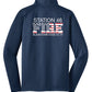 Sport Tek Mens Zip Pullover navy back