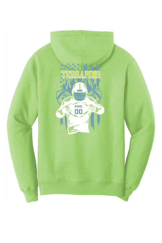 Boys Football Flag Back Hoodie (Adult)
