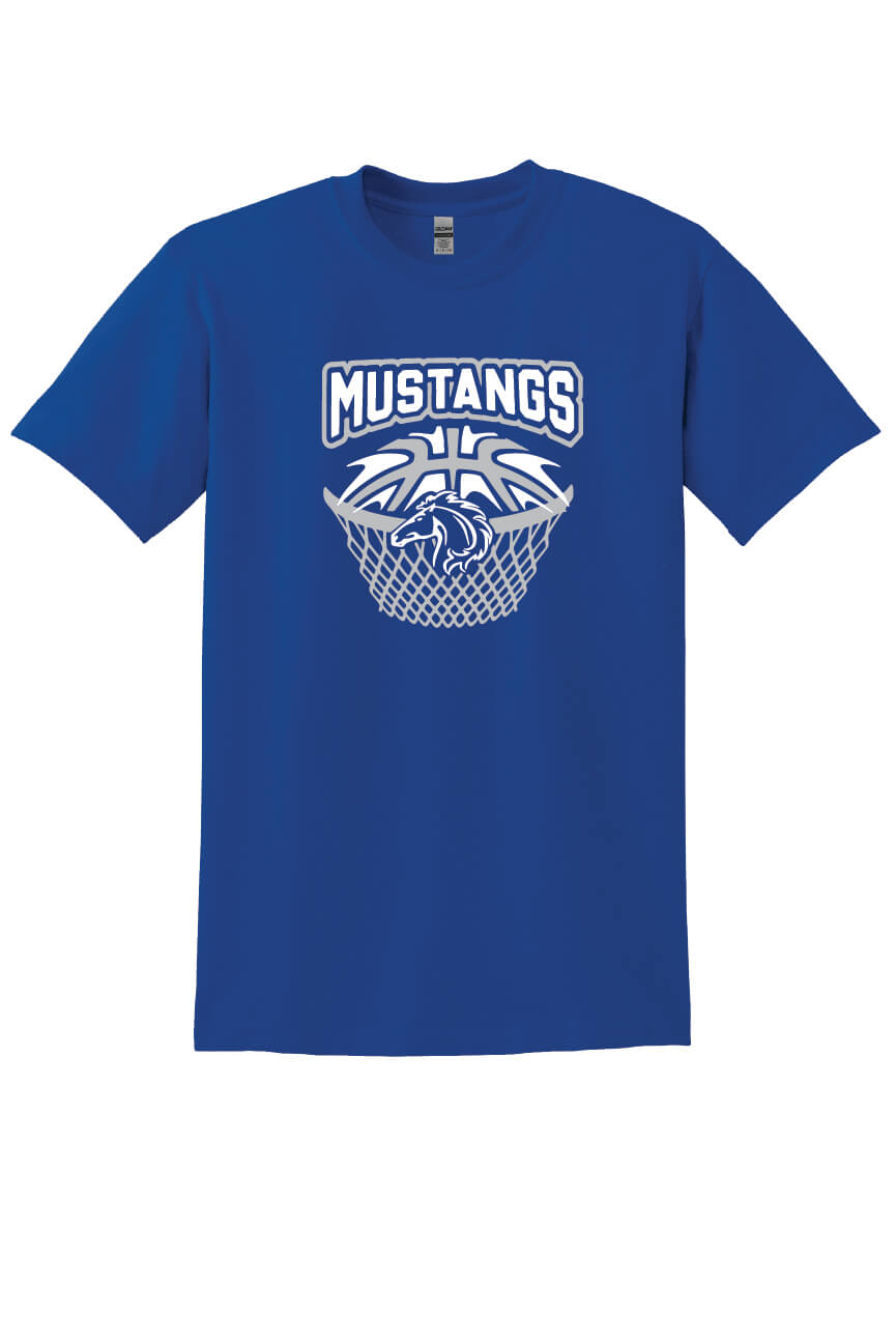 Mustangs Basketball Short Sleeve T-Shirt royal