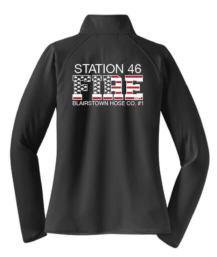 Sport Tek Ladies Zip Pullover gray back