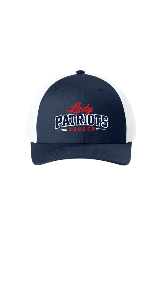 Lady Patriot Soccer Sport Tek Club Trucker Cap