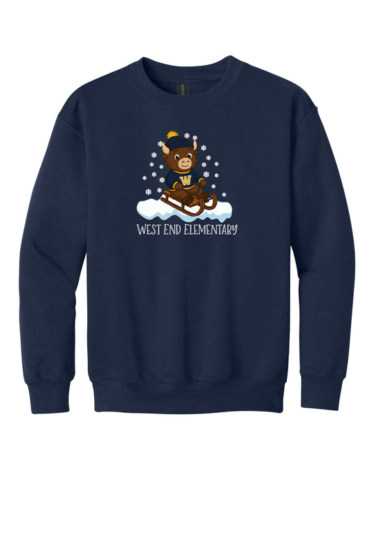 West End Winter Design Crewneck Sweatshirt