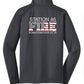 Sport Tek Mens Zip Pullover gray back