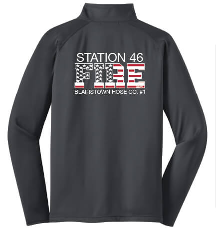 Sport Tek Mens Zip Pullover gray back
