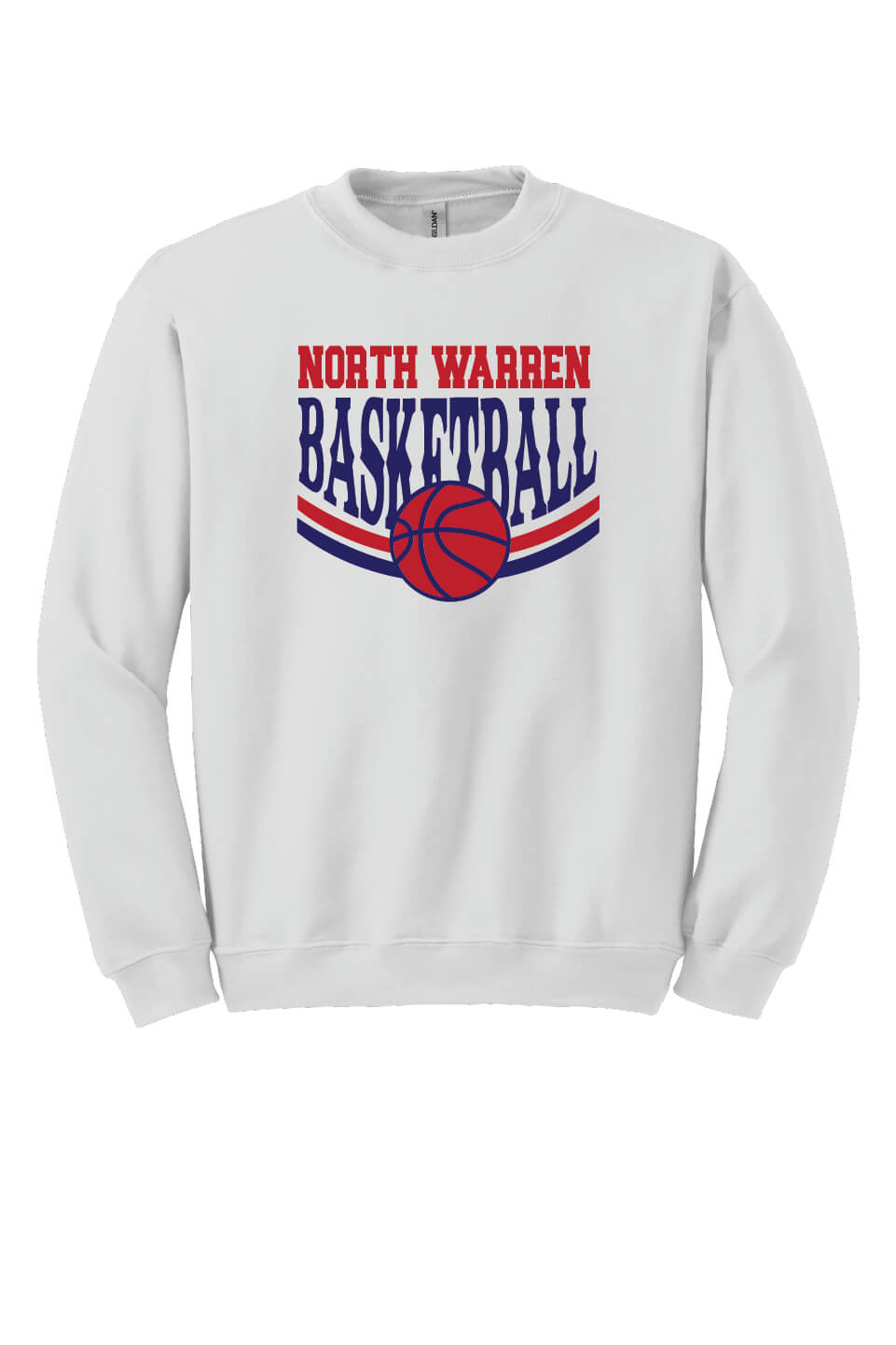 NW Basketball Crewneck Sweatshirt (Youth) white